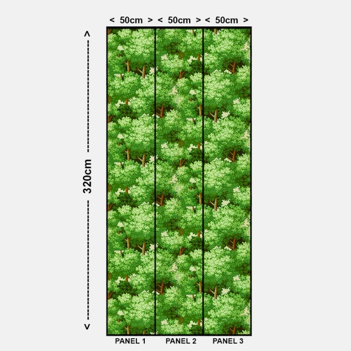 Papier peint Canopée dimension du panneau décoratif