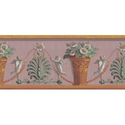 Frieze Angelots and bouquets  Wallpaper