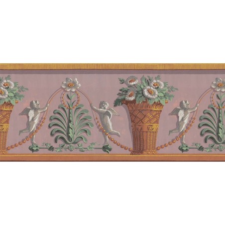 Frieze Angelots and bouquets Wallpaper Frieze Angelots and bouquets Wallpaper