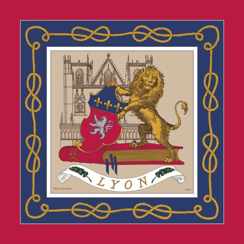 City of Lyon silk scarf