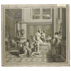 Décor grisaille Psyché au bain