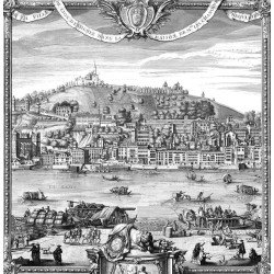 Papier peint Panoramique Vue de la colline de Fourviere et des quais de Saône Détail