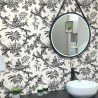 Chinese lantern bathroom wallpaper