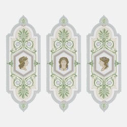 Medallion wallpaper Parthenon Frescoes Left Figure