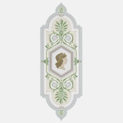 Medallion wallpaper Parthenon Frescoes Right Figure