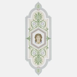 Medallion wallpaper Parthenon Frescoes Face Figure
