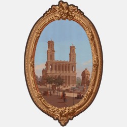 L'église Saint-Sulpice - Medaillon de papier peint