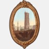 Trompe-l'oeil wallpaper medallion - Saint-Jacques Tower