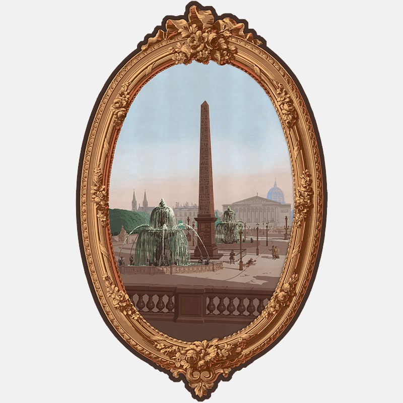 L'obélisque de Louxor - Medaillon de papier peint