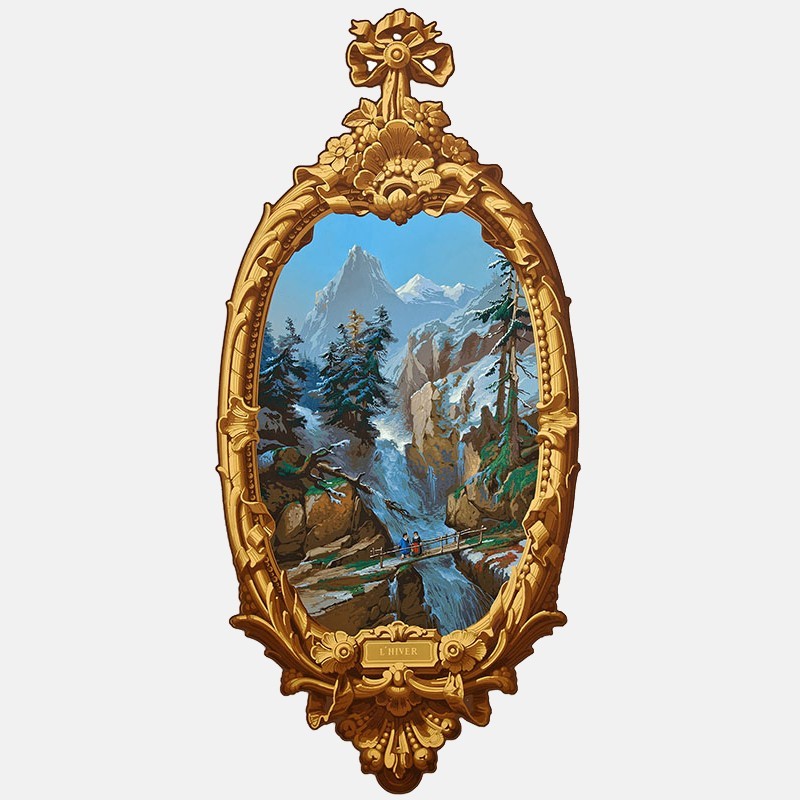 Winter  - Medallion Wallpaper