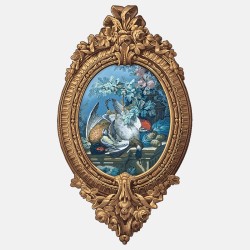 Hunting and pine cones  - Medallion Wallpaper