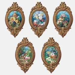 Flower basket  - Medallion Wallpaper