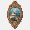 Vase, Flowers and fruits  - Medallion Wallpaper