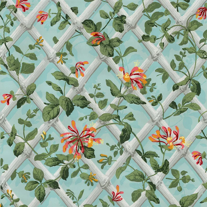 Bamboo and Honeysuckle Wallpaper
