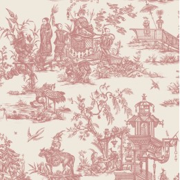 Papier peint Toile de Jouy Palanquin Chinois