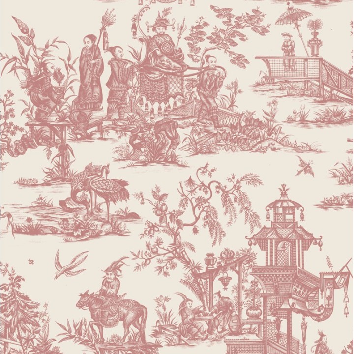 Papier peint Toile de Jouy Palanquin Chinois