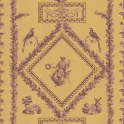 Papier peint Empire Semis de rosaces.