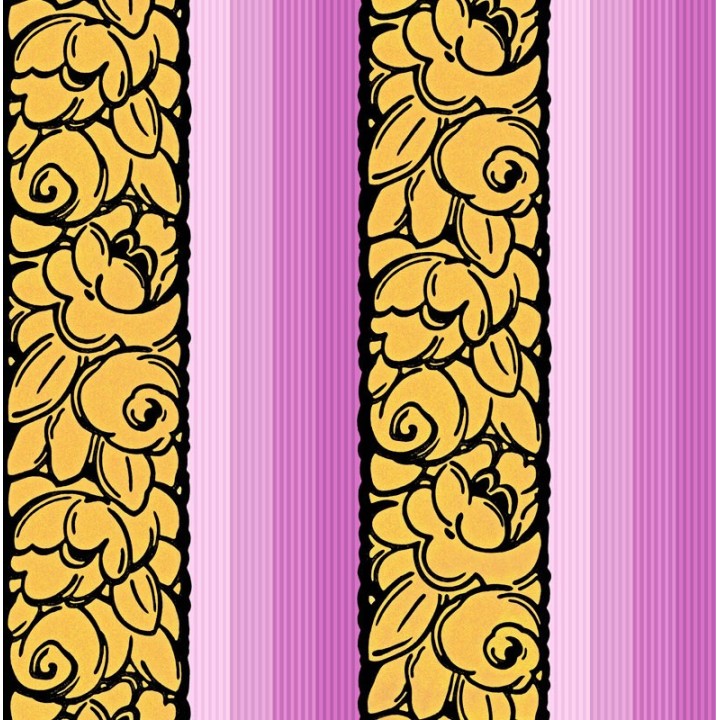 Art Deco Stripes and Flowers.